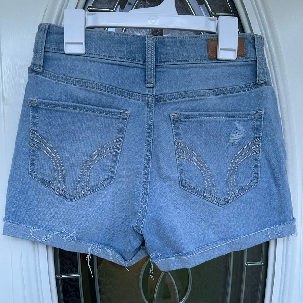 Hollister Blue Jean Shorts Classic Cut-Off Style